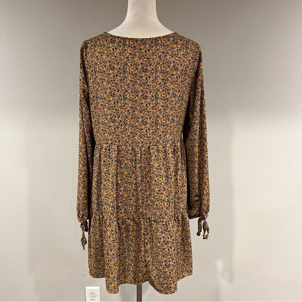 Wild Fable Floral Long Sleeve knee length Dress size M med medium - Picture 6 of 11